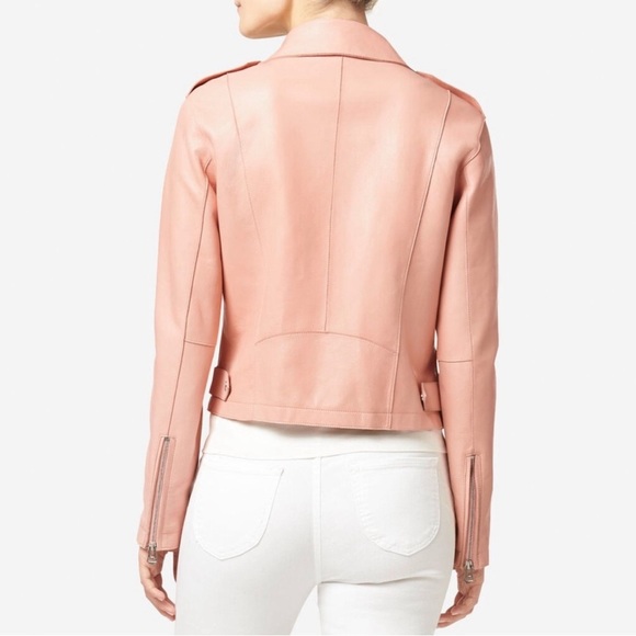 Cole Haan Blush Pink Leather Jacket - Picture 2 of 15
